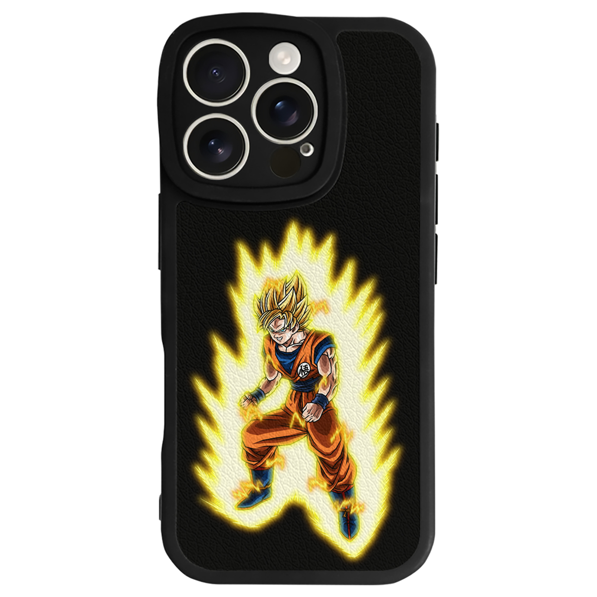 （画像用） ドラゴンボール 孫悟空（そん ごくう）Son Goku カカロット DRAGON BALL Kakarotto 【iPhone 16シリーズ対応】シリコンスマホケース（レザー調） 材質：シリコン